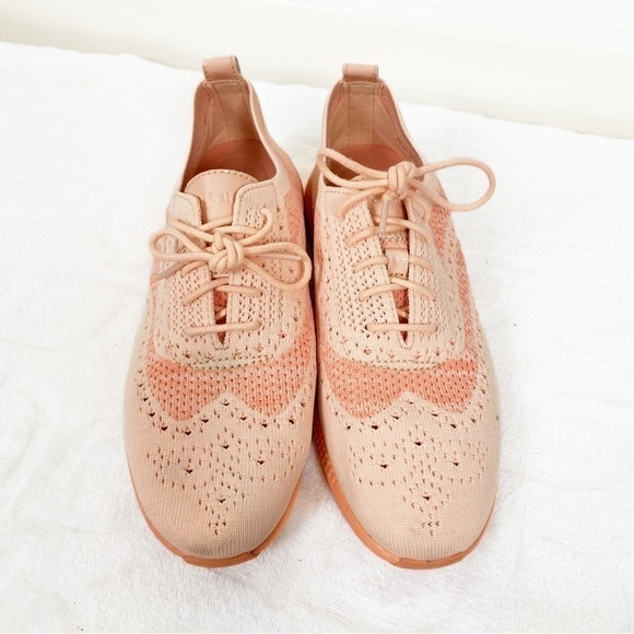COLE HAAN Grand.OS Wingtip Oxford Stitchlite Misty Rose Peach Size 8B - Picture 5 of 10